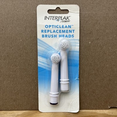 Interplak Opticlean Electric Toothbrush Replacement Brush Heads Pack of 2