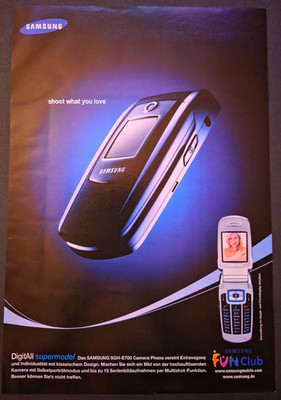 20. Samsung SGH-E700 Mobile Phone Advertisement Advertising 2004