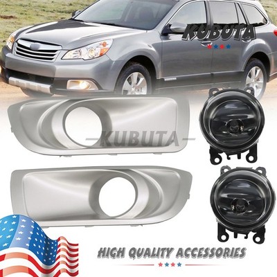 Front Bumper 2*Fog Lights Lamp For 2010 2011 2012 Subaru Outback USA