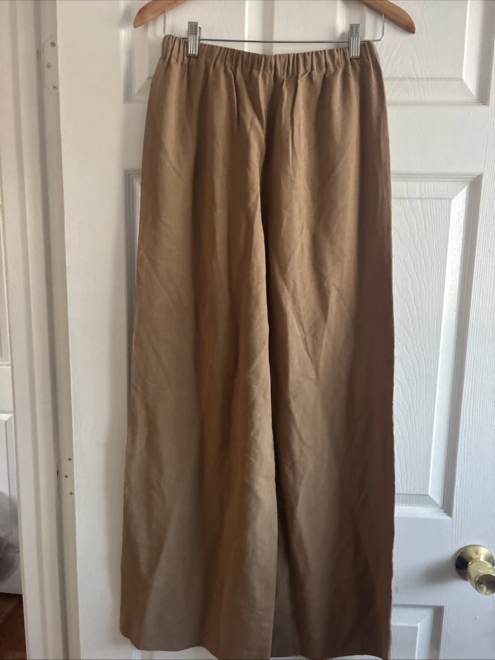 Pantalones para mujer Forever 21 color tostado, talla S, cintura elástica, 100 % algodón Foto 4 de 4