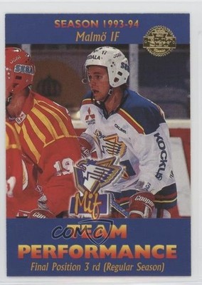 1994-95 Leaf Elit Set Sweden Team Performance Malmo Redhawks #143 0q3