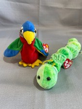 Ty Beanie Babies Squirmy 2000 and Jabber 1997/1998 tag error   (1317)