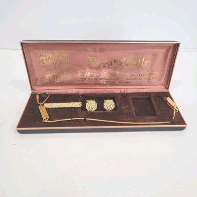 Windsor Royal Castle Original Gift Set for Gentlemen Cufflinks Tie Clip Bar Box