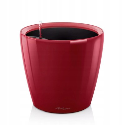 Classico Premium Ls 21 Blumentopf, rot glänzend, selbstbewässernd, inkl. Pon