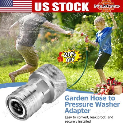 #ad #ad Garden Hose to Pressure Washer Adapter 3 4” GHT to 1 4” Quick Connect 20%OFF $13.99
