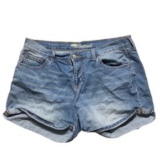 Old Navy Boyfriend Denim Shorts Women  s Size 12   Casual, Light Wash, Rolled Hem