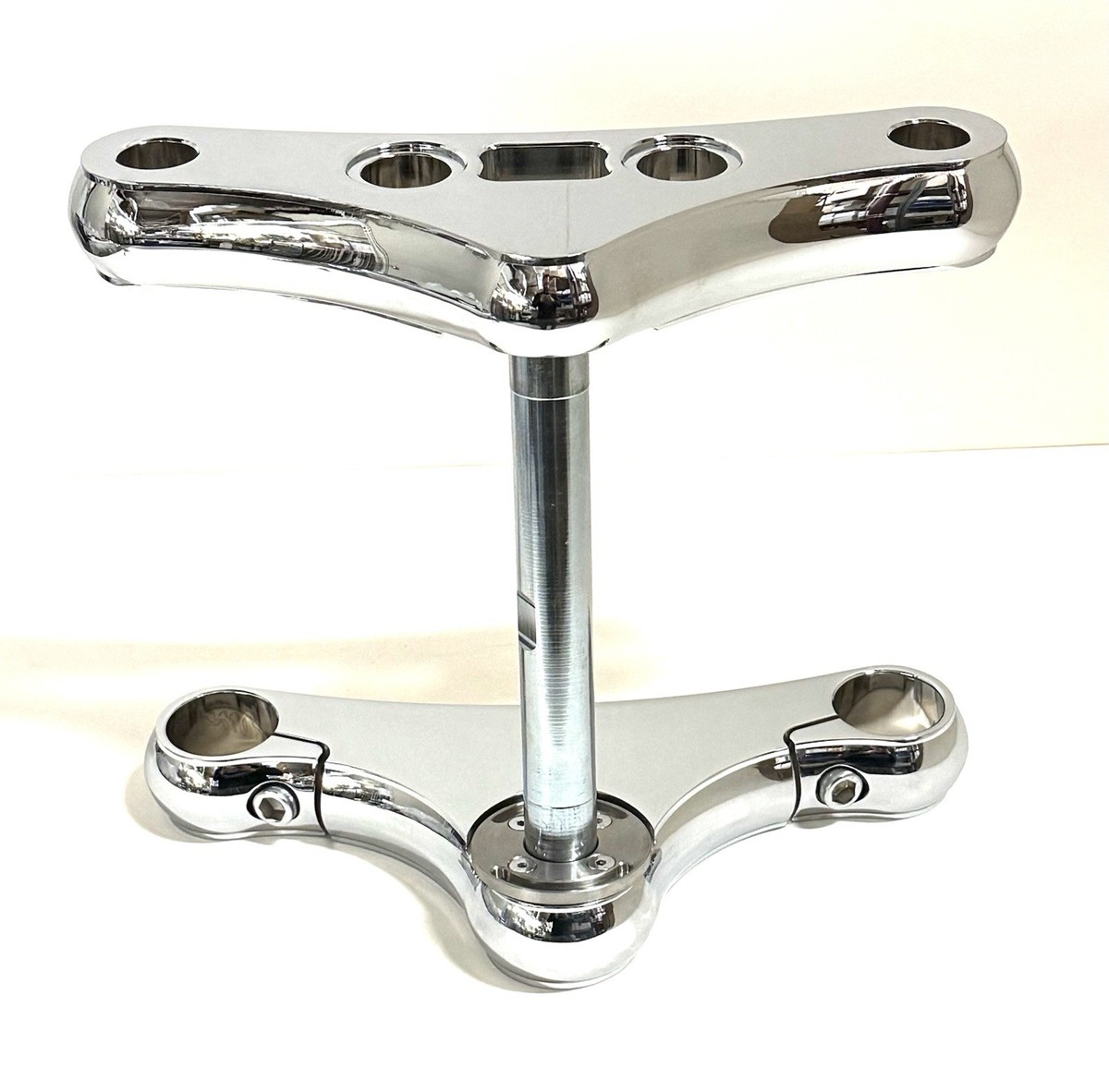 Hellbound Steel 41mm Chrome Wide Glide Billet Triple Tree Kit 6