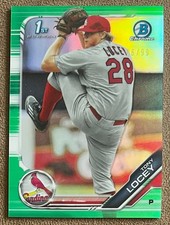 2019 Topps Chrome Green Refractor #BDC-70 Tony Locey /99 Cardinals Numbered RC