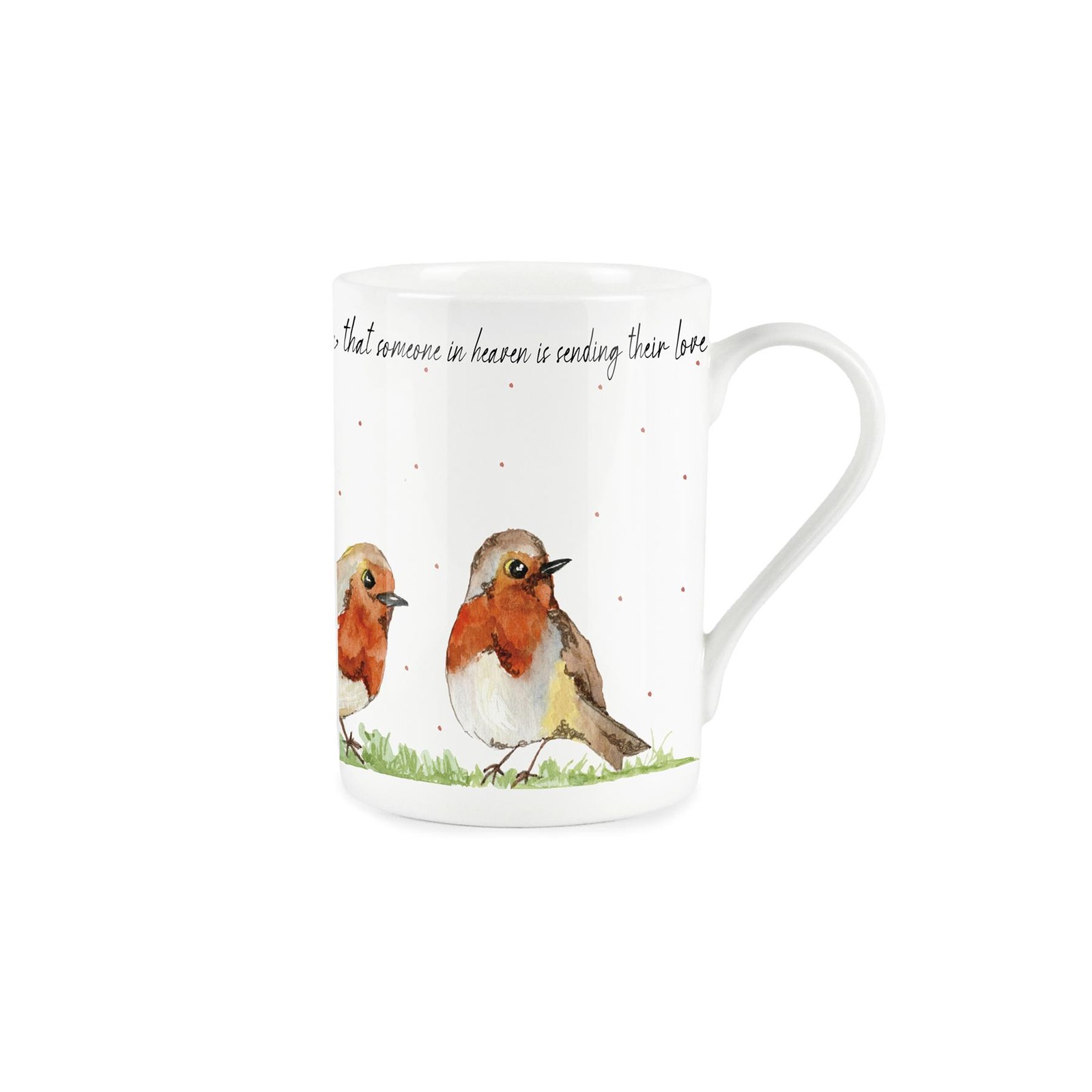 Bone China Mug - Robins design - Sympathy/Remembrance - Tea/Coffee