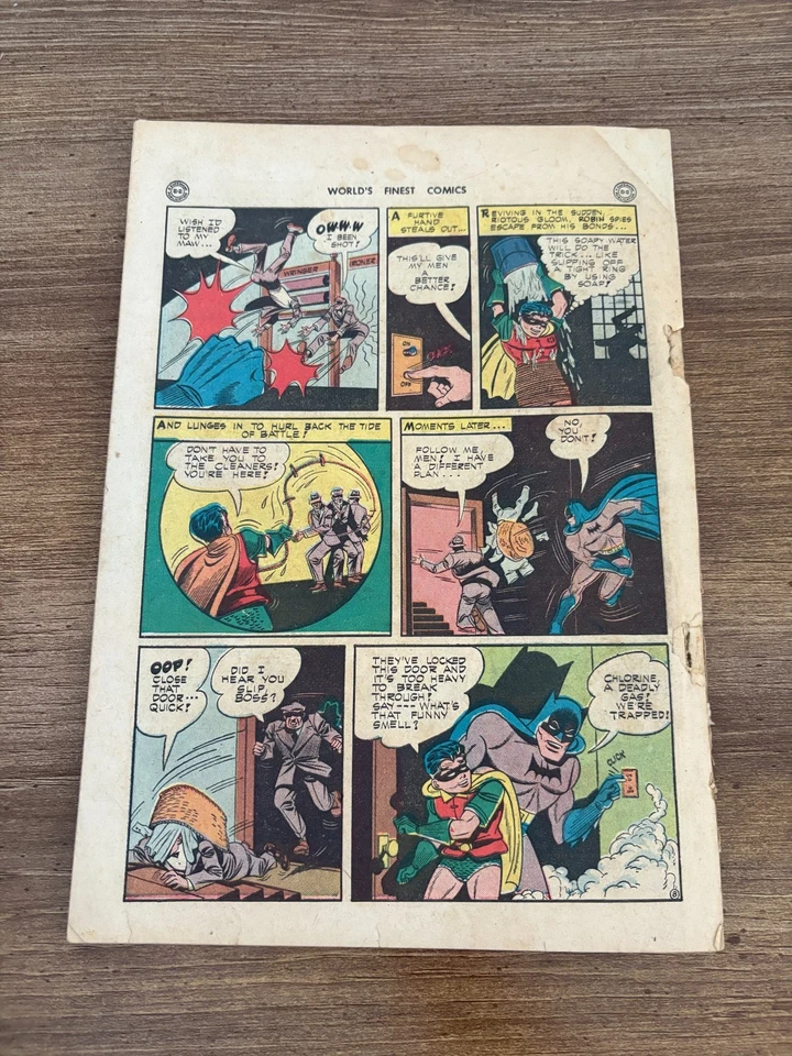 World's Finest Comics # 18 PR DC Golden Age Comic Book Superman Batman 16 J347 - Image 2 of 2