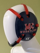 Cliff Keen Signature Wrestling Headgear Navy Red Custom Team Adult Adjustable