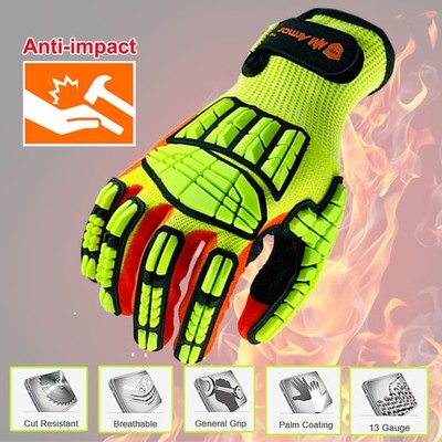 Anti Vibration Protective Work Gloves Cut Resistant High Quality with Oil-proof