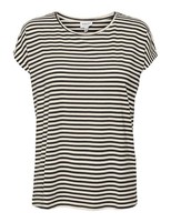Vero Moda Damen T-Shirt Streifenmuster Kurzarm Top Vmava Noos
