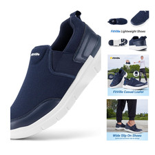 FitVille Slip On Sneaker Herren Breit Rutschf...