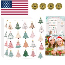 480Pcs Christmas Tree Stickers, Cute Xmas Tree Envelope Labels Stickers Chris...