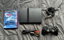 Sony PlayStation 2 PS2 Slim Console Black & Controller & Rally Championship Game