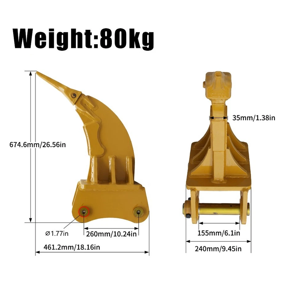 Accesorio desgarrador de 6 toneladas para excavadora excavadora desgarradora de alta resistencia EE. UU. Envío gratuito Foto 2 de 4