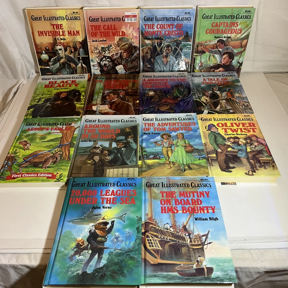 Great Illustrated Classics Series Huge Lot HC Set of 32 Baronet Books - Image 2 of 4