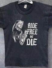 Vtg 80’s Ride Free Or Die Bike Week Daytona ‘89 Single Stitch T Shirt Lg 20”x27”