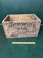 Old 1944 Haffenreffer, Pickwick Ale  Boston Mass.  Beer Case,  Wood Crate Box
