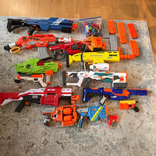 NERF Fortnite Dart Blaster Lot with Magazines and Foam Darts
