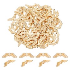 DICOSMETIC 100Pcs Wing Bead Bulk Metal Angel 7mm x 21mm x 3mm, golden