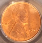 1938 Lincoln Cent. PCGS MS-66 RED. Starts at .99. NO RESERVE