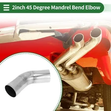45 Degree Mandrel Exhaust Tube 2" OD 3.94" Leg Length T304 Stainless Steel