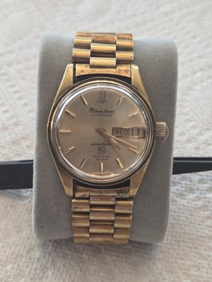  Very Rare Vintage Lucien Piccard Seashark Day/date Deep Water 36,000ft Original