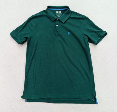 IZOD Advantage Performance Polo Men's Size L Green Short Sleeve Stretch