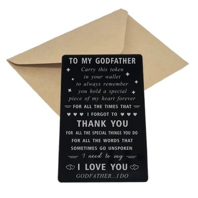 For the Mentor Who Shaped My Soul Engraved To My Godfather Thank You Insert Card