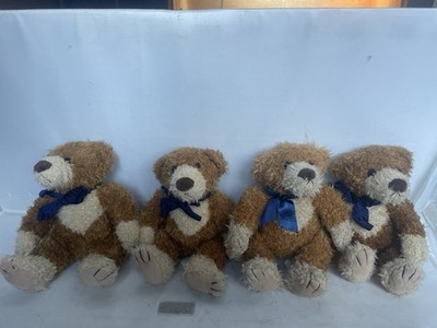 SET 4 X VINTAGE TEDFY BEAR PLÜSCHTIERE STOFFTIERE 80er -DEUTSCHLAND-PLÜSCHBÄREN 12 ZOLL