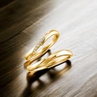 Couple Engagement Ring 14k Yellow Gold Band Lab Grown Diamond 0.10 Ct Round Cut