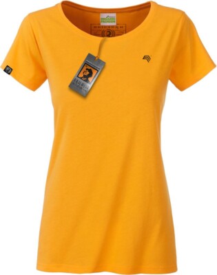 JAN 8007 Damen Bio Baumwolle Basic Girlie T-Shirt Gold Gelb COMPANIEER Women's .