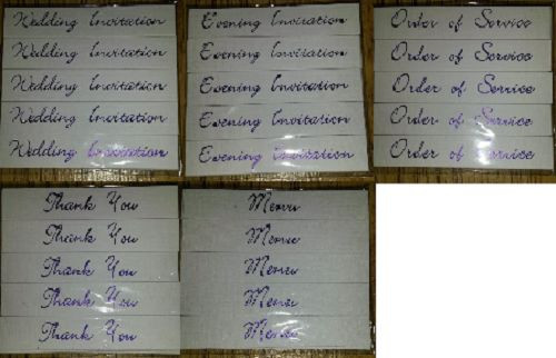 Cadbury Purple Script - Straight Edged White Linen Wedding Banner Embellishments - Bild 1 von 6