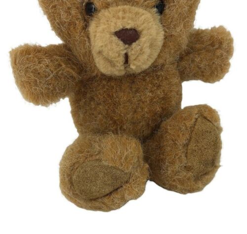 Tiny Teddy Bear Vintage Plush Woodland Brown Russ Soft N Suede Stuffed Animal - Picture 3 of 11