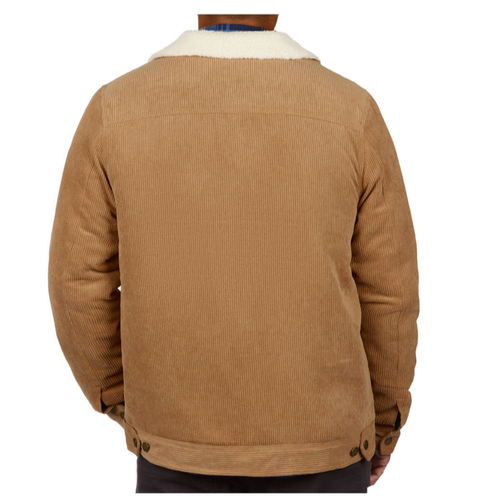 NWT OUTDOORSMAN Men's Sherpa Lined Midweight Corduroy Jacket ~ Toffee ~ Size S - Picture 7 of 8
