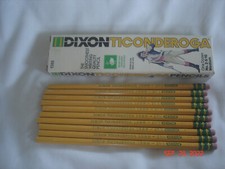 BOXED LOT 10 NEW Vtg. DIXON TICONDEROGA No. 2-5/10 PENCILS Ethan Allen Box USA