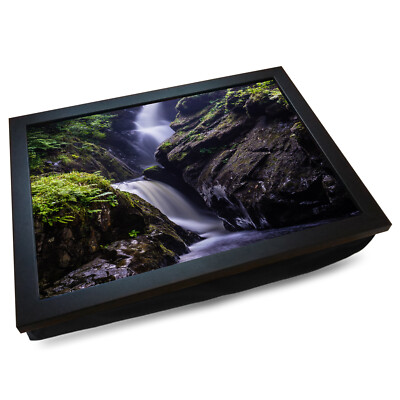 Deluxe gepolstertes Lap Tray | Holzrahmen | Aira Force Wasserfall Lake District 