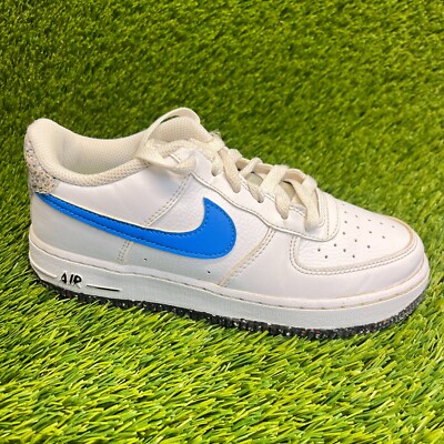 Nike Air Force Low Next Nature Boys Size 4Y White Blue Athletic