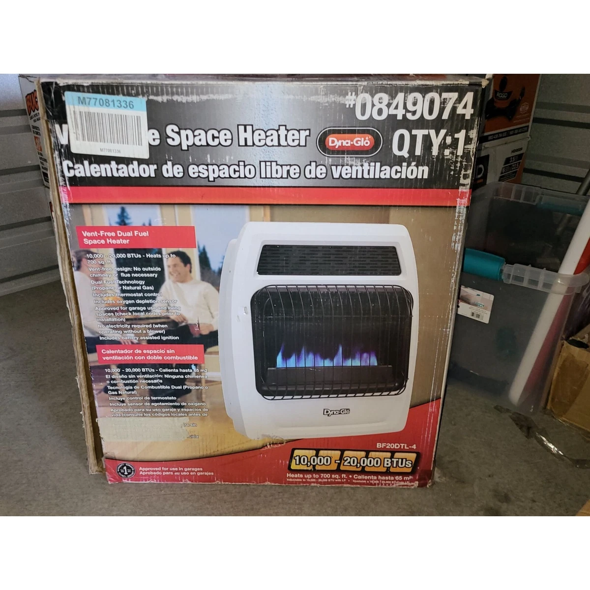 DYNA-GLO BF20DTL-4 100000-20000 BTUs Vent Free Wall Space Heater NEW | eBay