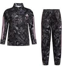 Adidas Toddlers 12M Girls Camo Pink Track Jogger Suit NEW