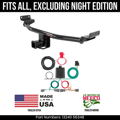 For 16-18 Hyundai Tucson Trailer Hitch w/ 4 Pin Wiring Excl Night Edition Curt