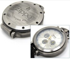 Zippo Time Pocket Watch Chronograph Clock running 2004 Rare