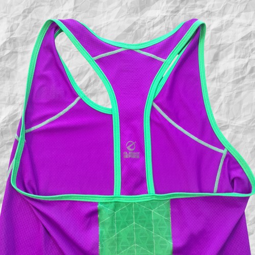 The North Face athletic tank top Woman S, fit is XS (C30)/purple+green trim+mesh - Picture 7 of 9