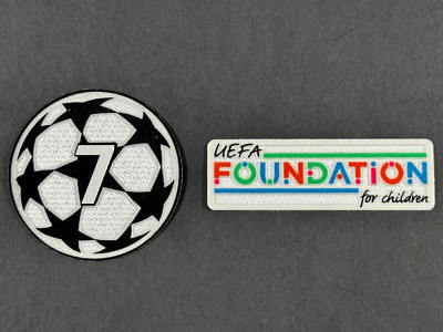 SPORTING ID UEFA CHAMPIONS LEAGUE 7 AC MILAN & FOUNDATION PLAYER SLEEVE PATCH