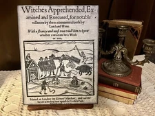 1613 WITCHES Vintage PRIMITIVE STYLE Halloween Handcrafted Plaque / Sign #1
