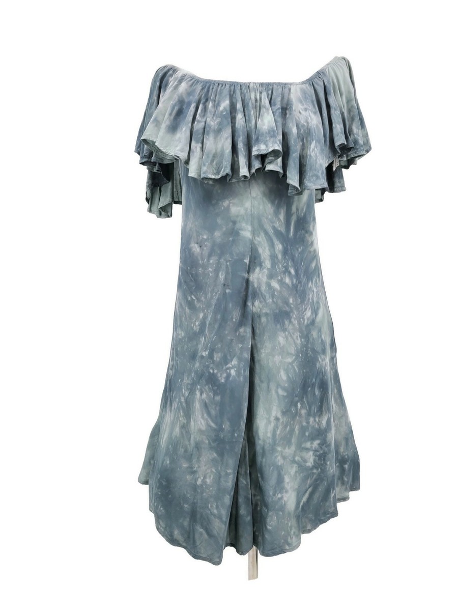 blue life tie dye dress New Aphrodite Mini Womens XS Blue Goddess Oasis Ruffle 281-7 SOPHIE Comfortable dress day-event Comfortable and affordable dresses Color:Beige/Black