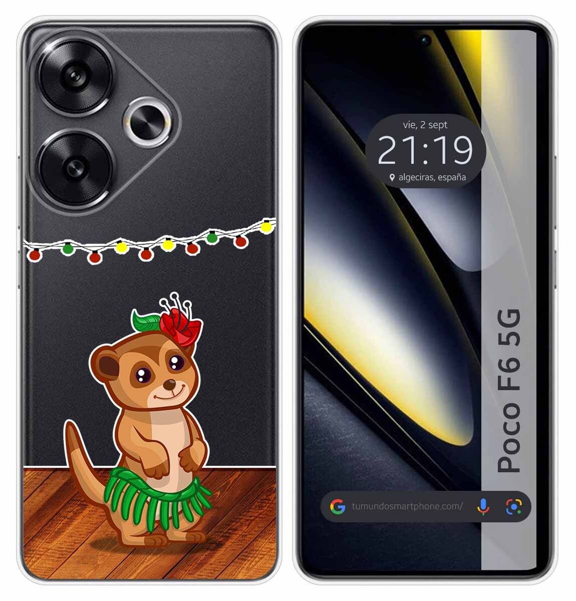 Cover Silicone Trasparente per Xiaomi Poco F6 5G Disegno Meerkat Disegni