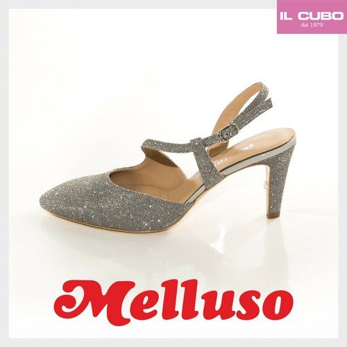 MELLUSO SCARPA SANDALO DONNA COLORE ARGENTO TACCO H 7,5 CM MADE IN ITALY |  eBay
